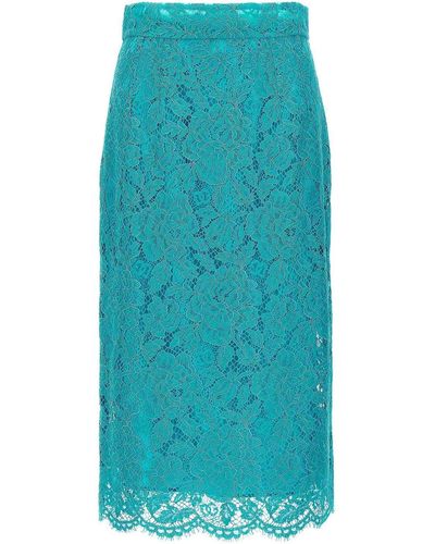 Dolce & Gabbana Lace Skirt - Blue