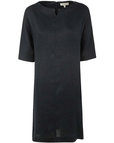 Antonelli Moravia 3/4 Sleeves Guru Neck Dress - Black