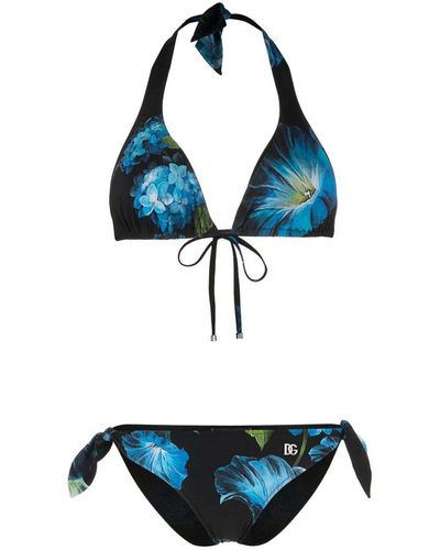Dolce & Gabbana Multicolour Bikini Set - Blue