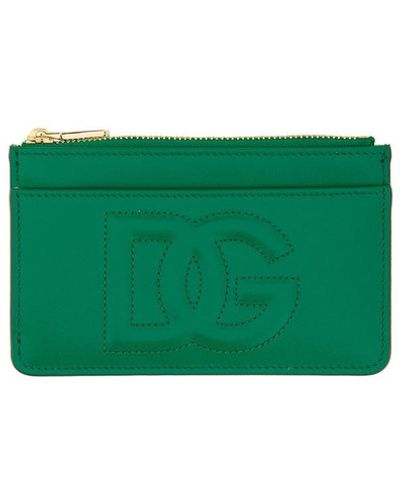 Dolce & Gabbana Leather Card Holder - Green