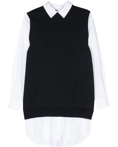 Semicouture Loucia Cotton Shirt Dress - Black