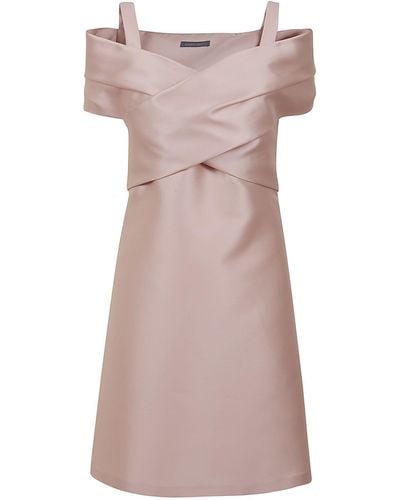 Alberta Ferretti V-neck Dress - Pink