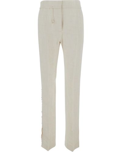 Jacquemus Linen Trousers - Grey