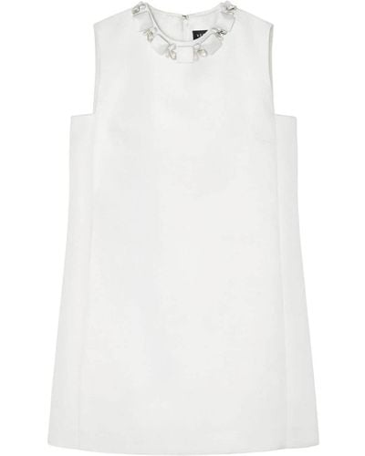 Versace Beaded Detail Dress - White