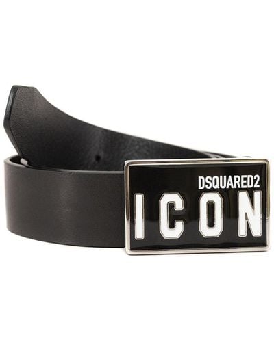 DSquared² Icon Buckle Belt In - Black