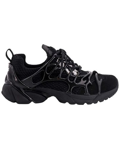 44 Label Group Mesh Sneakers With Embossed Rubber Detail - Black