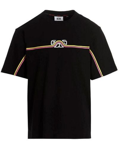 Gcds T-shirt Waved Logo - Black