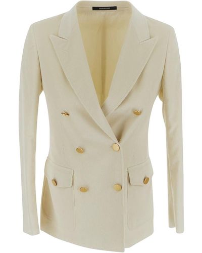 Tagliatore Jacket With Long Sleeves - Natural