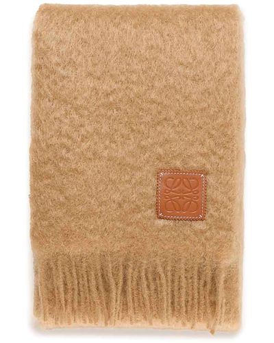 Loewe Mohair And Wool Scarf - Natural