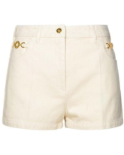 Patou Ivory Cotton Mini Shorts - Natural