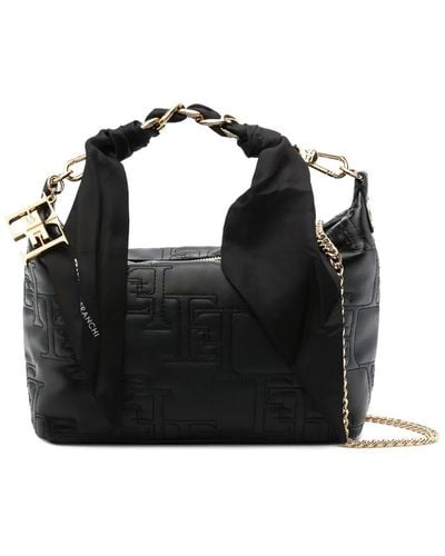 Elisabetta Franchi Chain Bag With Foulard - Black