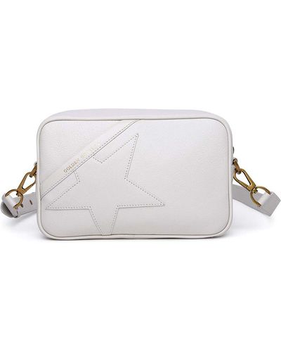 Golden Goose Star Butter Leather Bag - White