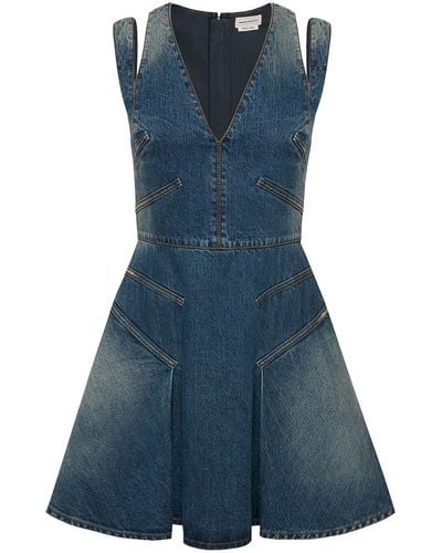Alexander McQueen Short Dress - Blue