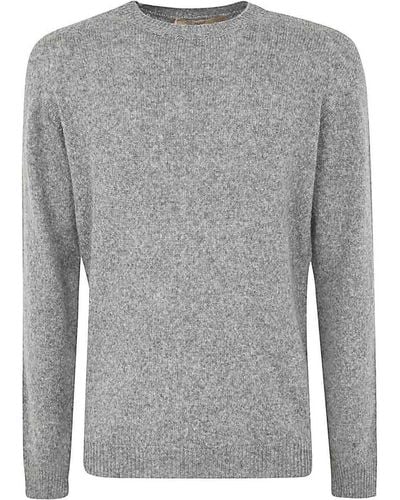 Nuur Long Sleeves Crew Neck Sweater - Gray