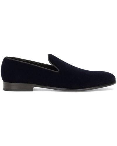 Dolce & Gabbana Velvet Slippers - Blue