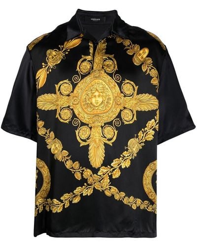 Versace Maschera Baroque Polo Shirt - Black