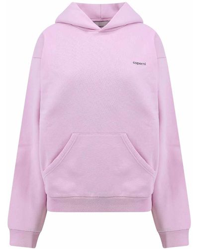 Coperni Cotton Blend Sweatshirt With Hood - Pink