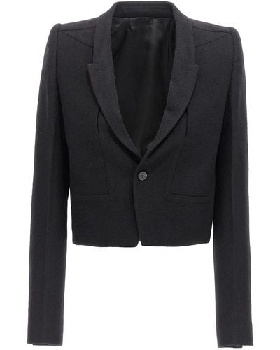 Rick Owens Blazer Fogpocket Neue Alive - Black