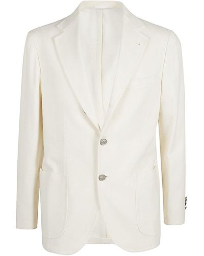 Sartorio Napoli Single-breasted Wool Jacket - White