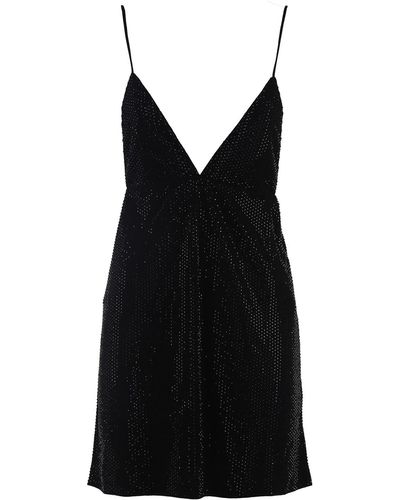 DSquared² Low-cut Dress With Straps And Sequins - Black