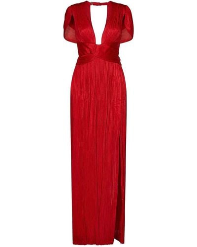Maria Lucia Hohan Long Tulle Dress - Red