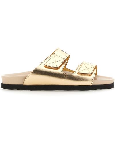 Palm Angels Sandal With Logo - White