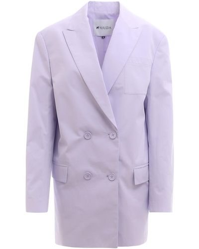 K KRIZIA Oversize Cotton Jacket - Purple