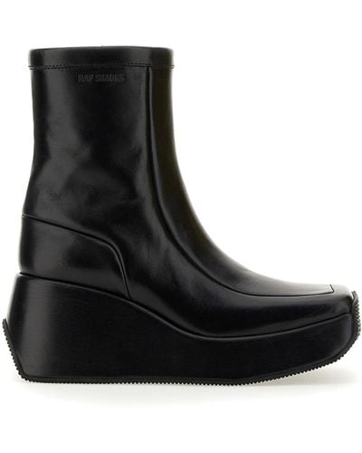 Raf Simons Ankle Boots With Square Toe - Black