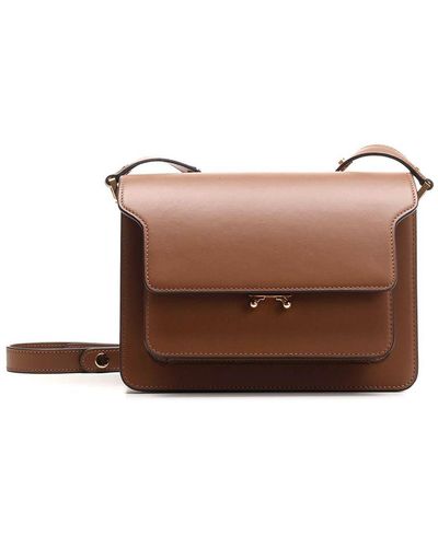 Marni Medium Trunk Shoulder Bag In - Brown
