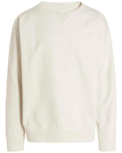 Maison Margiela Logo Embroidery Sweatshirt - White