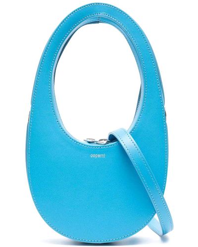 Coperni Mini Swipe Leather Crossbody Bag - Blue