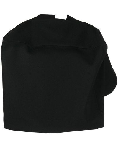 Comme des Garçons Wool Cropped Top - Black