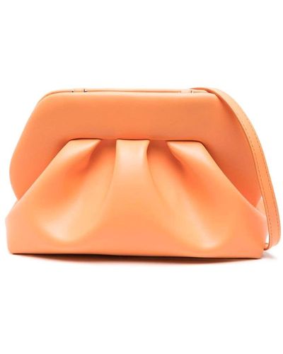 THEMOIRÈ Tia Vegan Leather Clutch Bag - Orange