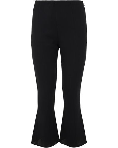 Blumarine Flared And Cropped Trousers - Black