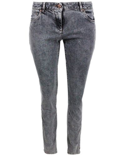 Brunello Cucinelli Embellished Jeans - Gray