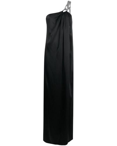 Stella McCartney Crystal One-shoulder Long Dress - Black