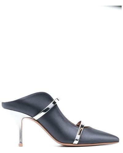 Malone Souliers Maureen 70mm Leather Mules - Blue