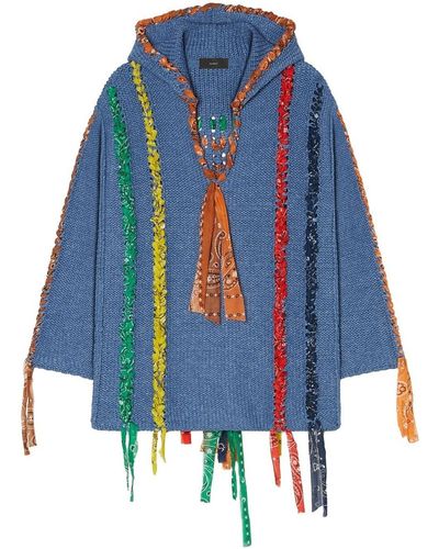 Alanui Embroidered Hoodie - Blue