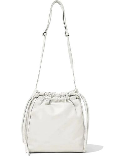 Proenza Schouler Bag With Culisse Closure And Gold Tone Logo - White