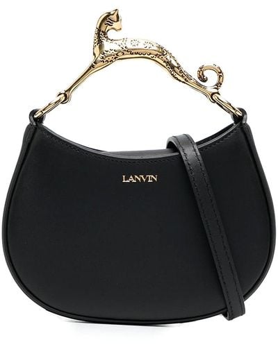 Lanvin Hobo Cat Leather Nano Handbag - Black