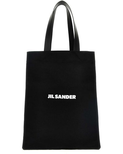 Jil Sander Flat Shopper Medium Shopping - Black