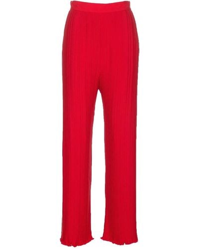 Lanvin Pleated Trousers Lateral Zip - Red