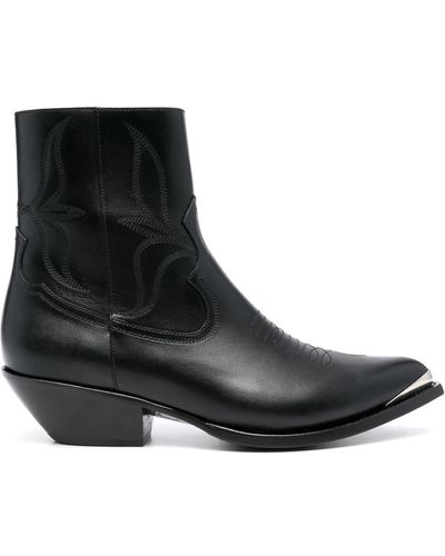 Celine Leather Boots - Black