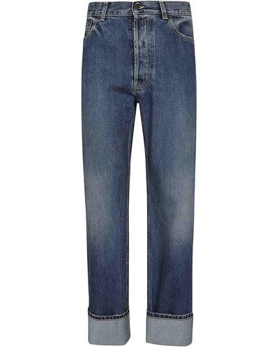 Alexander McQueen Blue Washed Denim Jeans