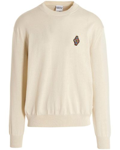 Marcelo Burlon Sunset Cross Sweater With Front Logo - White