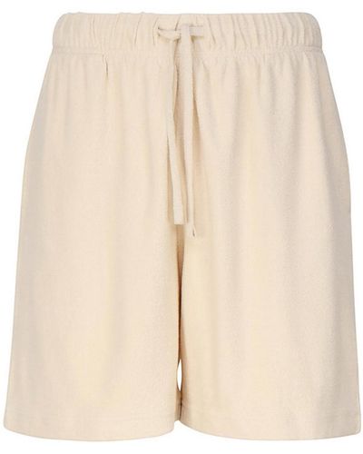 Burberry Cotton Terry Shorts - Natural
