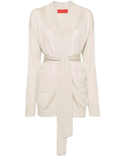 Wild Cashmere Cardigan With Belt - Natural