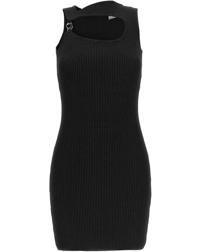 Coperni Knitted Cut-out Mini Dress - Black