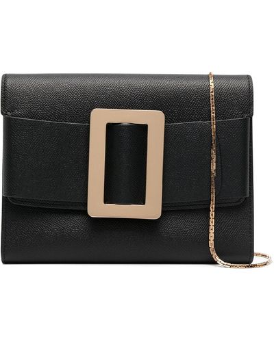 Boyy Buckle Travel Case Epsom Leather Handbag - Black