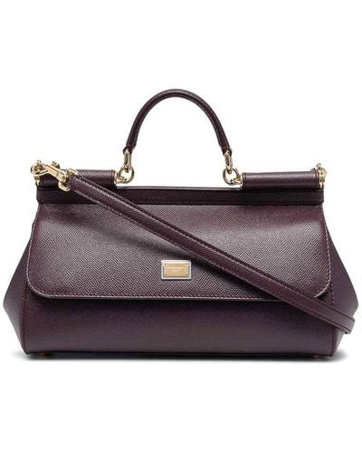 Dolce & Gabbana Sicily Medium Handbag - Purple